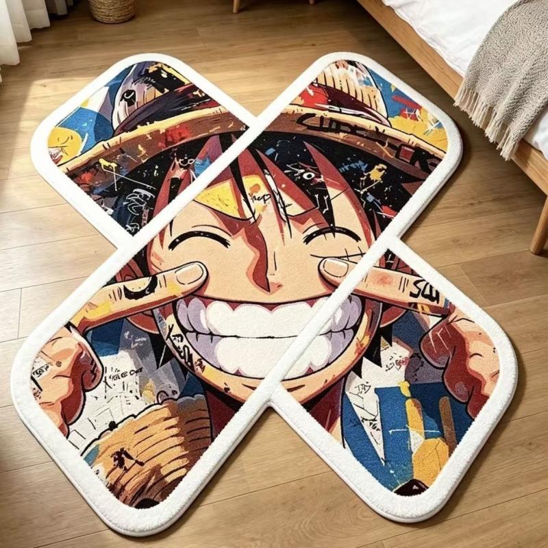 Gaming Accessories For Room - Anime One Piece Kreuzförmige Bodenmatte Luffy