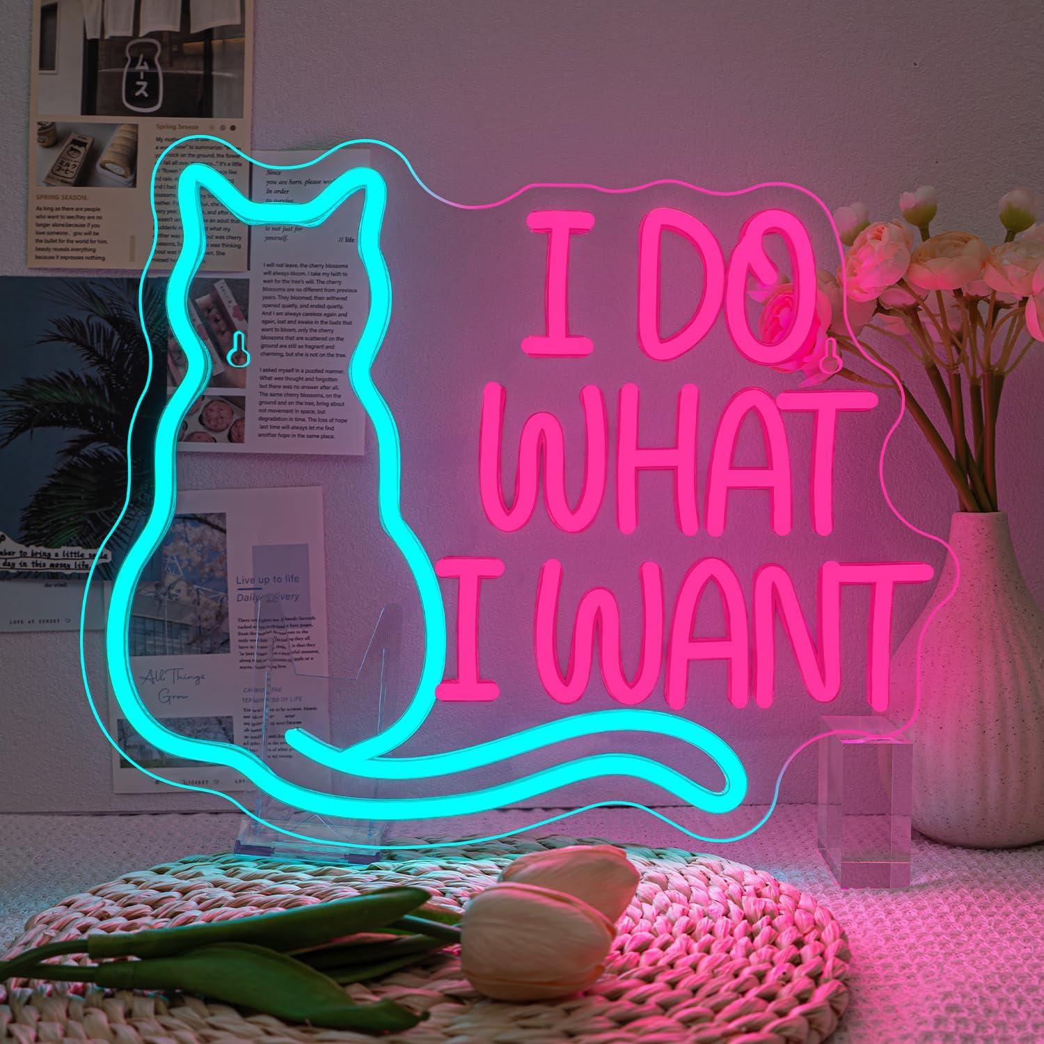 Gaming Accessories Shop - Katzen-Neonlicht USB Dimmbare LED-Neonleuchten für Schlafzimmer,