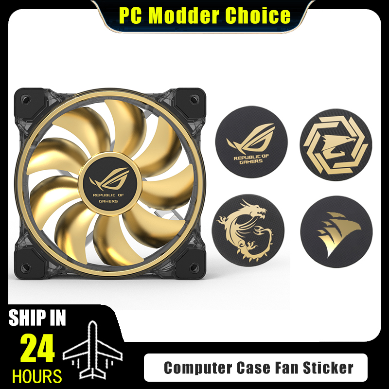 Gaming Accessories For Room - Computergehäuse-Lüfter-Logo-Aufkleber, ROG MSI AORUS Corsair Label