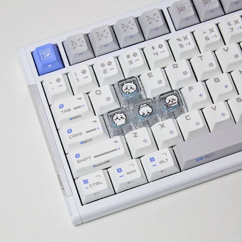 Gaming Accessories For Room - Chiikawa 4 Stück handgefertigte transparente PC-Tastenkappen