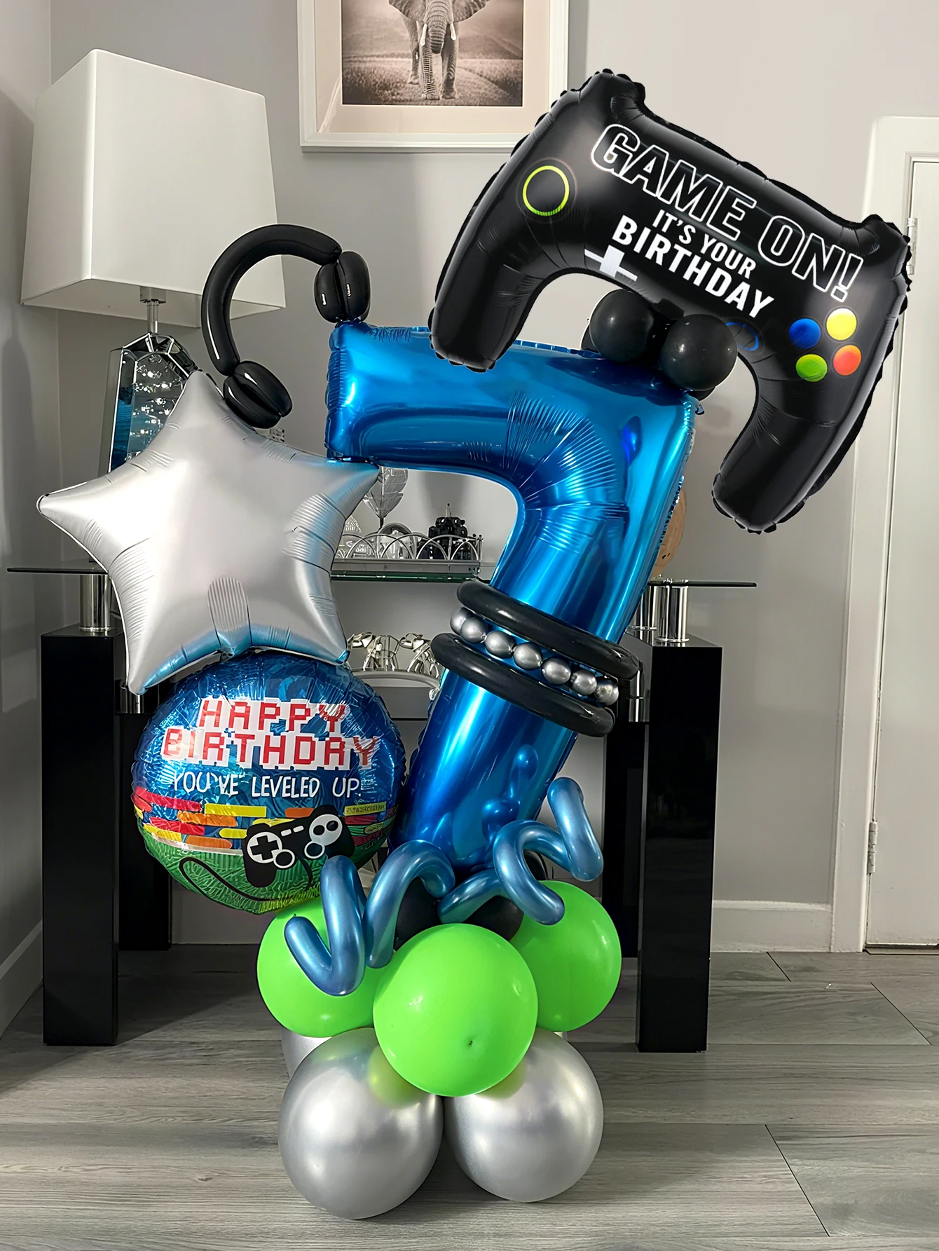 Gaming Accessories For Room - 32-teiliges Spielthemen-Geburtstags-Zahlenballon-Set Gamer-Ballons für Game-On-Party Jungen-Geburtstagsfeier-Dekorationen