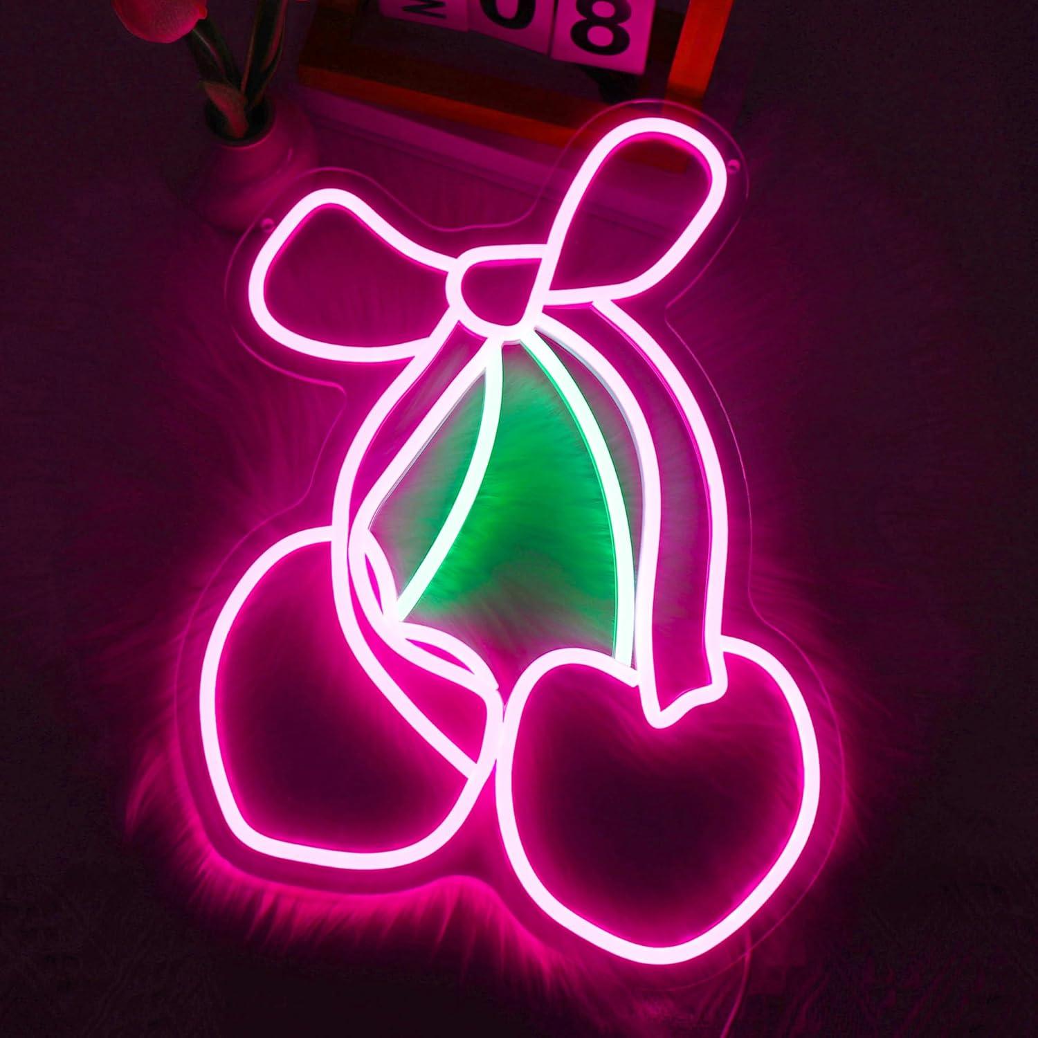 Kirschschleifen-Neonschild USB – Gaming Accessories Shop Bewertung und Preis
